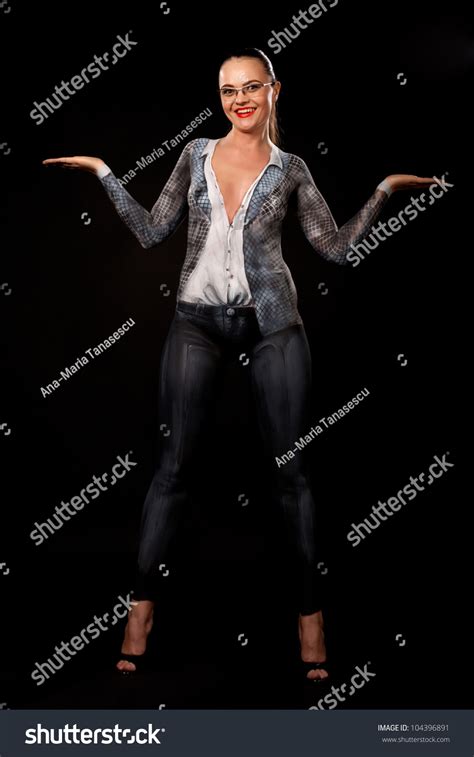 Naked Sexy Executive Woman Covered Bodypainting Stock Photo 104396891 Shutterstock