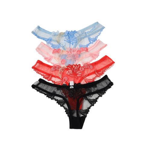 Lingerie Sexy Erotic Embroidery Panties Thong Elasticity Fashion Lingerie Sexy Hot Transparent T