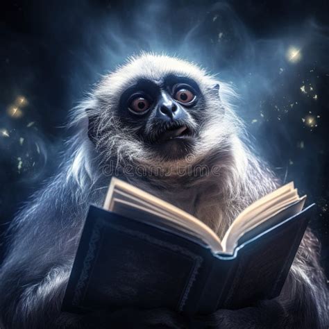 Ai Generated Illustration Wildlife Concept Of Lar Gibbon Stock Illustration Illustration Of