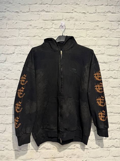 Balenciaga Balenciaga Heavy Metal Zip Hoodie Grailed
