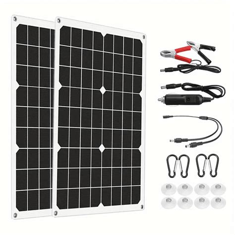 W Complete Solar Panel Kit High Efficiency Charging For On The Go