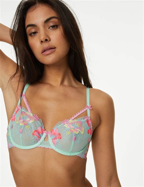 Josefine Embroidered Wired Balcony Bra Set A E M S