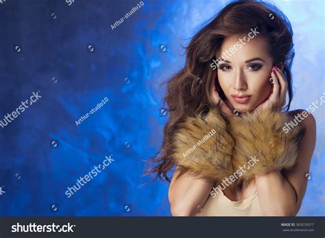 Sexy Romantic Brunette Woman Posing Lingerie Stock Photo Shutterstock