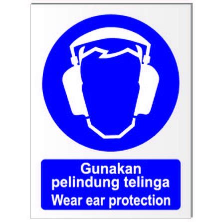 gunakan pelindung telinga sign wear ear protection sign safety sign