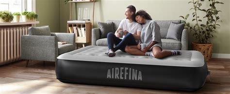 Airefina Queen Size Air Bed Inflatable Bed With Built In Pump 3 Mins