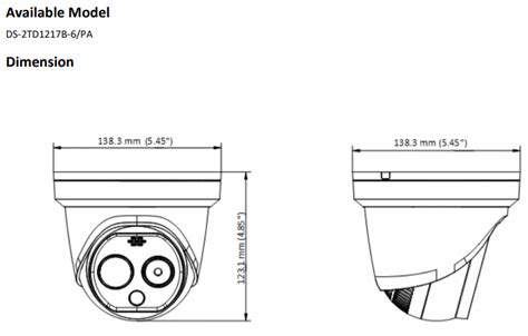 กล้องวงจรปิด พร้อมการตรวจวัดอุณหภูมิร่างกาย Hikvision รุ่น DS-2TD1217B ...