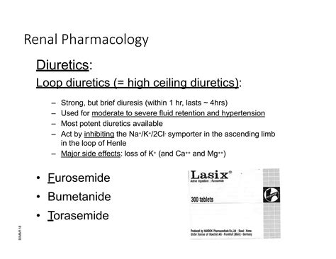 Renal Pharmacology ( Diuretics) | PPTX