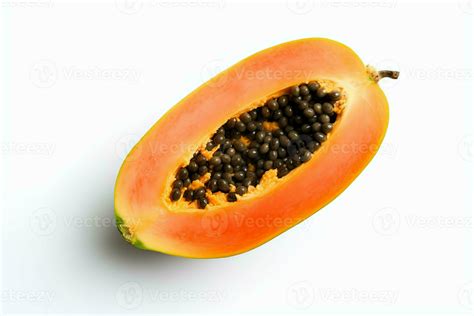 Slice Ripe Papaya Fruit Generate Ai Stock Photo At Vecteezy