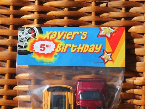 Race Car Birthday Party Favors Hot Wheels Birthday Cars Etsy