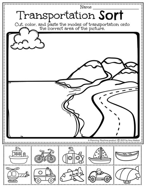 Printable Transportation Worksheets