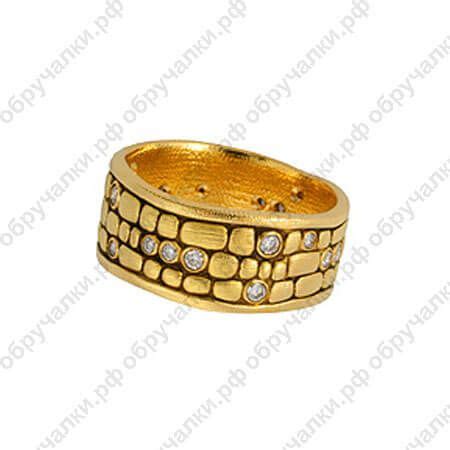 Кольцо в этно стиле с неровной поверхностью и матовой обработкой на ...