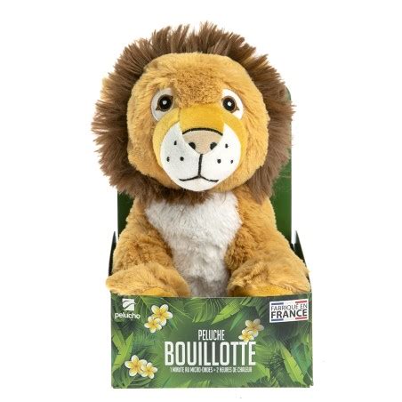 Bouillotte Lion micro ondes Pelucho vos bouillottes françaises