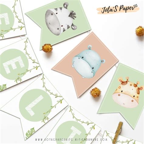 Kit Imprimible Selva Bebe Comprar En Jotas Paper Kits