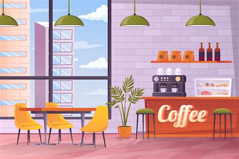 Coffee Shop Interior Illustration 4761676 Vector Art At Vecteezy