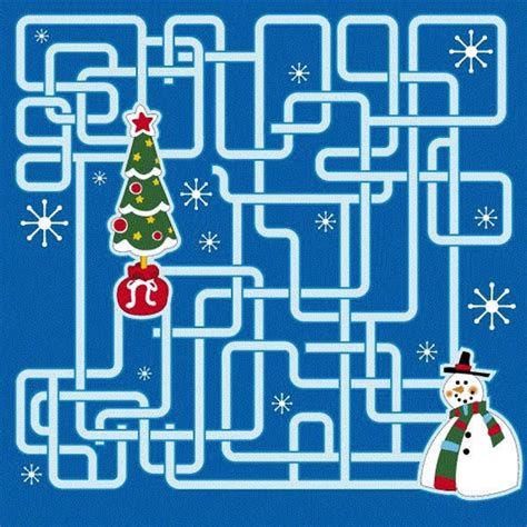 Новогодний лабиринт с елочкой и снеговиком — Все для детского сада