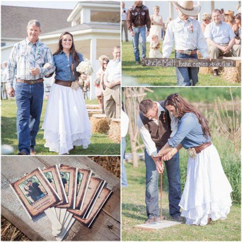 Western Style Wedding In Denim And Jeans Rustic Wedding Chic Denim