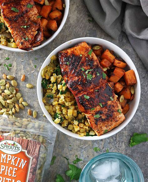 Minute Honey Chili Salmon And Sweet Potato Bowls