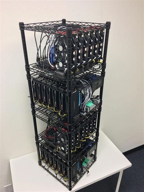 New 7 Gpu Power Efficient Crypto Mining Rig 170mhs Minebitcoins