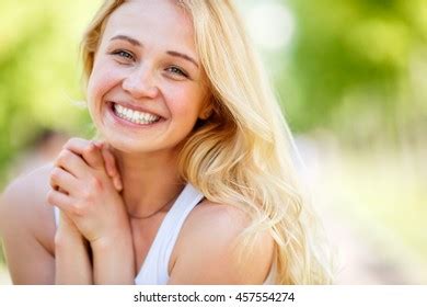 Smiling Blonde Naked Shoulders Stock Photo 453487099 Shutterstock