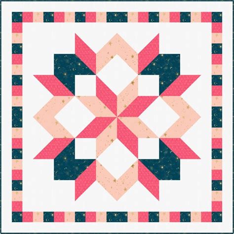 Free Carpenter Star Quilt Pattern With A Darling Border Quilt