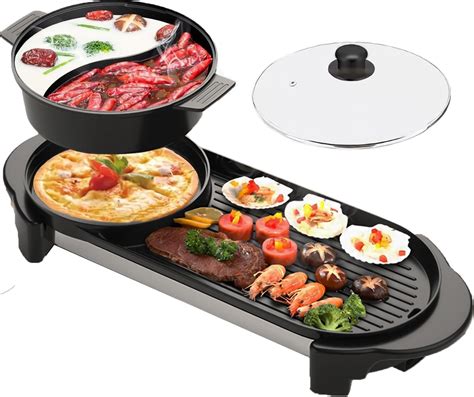 Amazon Electric Smokeless Grill And Hot Pot W In Hot Pot With Grill
