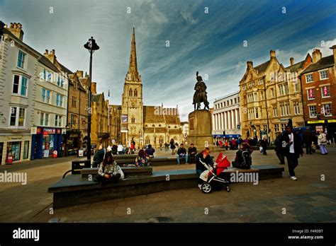 Market Square Durham Stock Photo Alamy