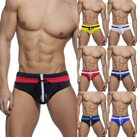 Mens Low Waist Surfing Beach Sexy Bikini Briefs Swimwear Swimsuit Swim
