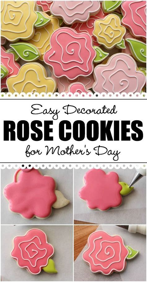 Easy Decorated Rose Cookies The Sweet Adventures Of Sugar Belle