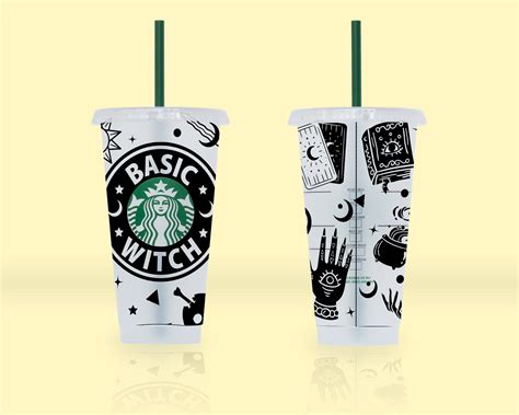 Digital Prints Witch Starbucks For Halloween Starbucks Cold Cup Crystal