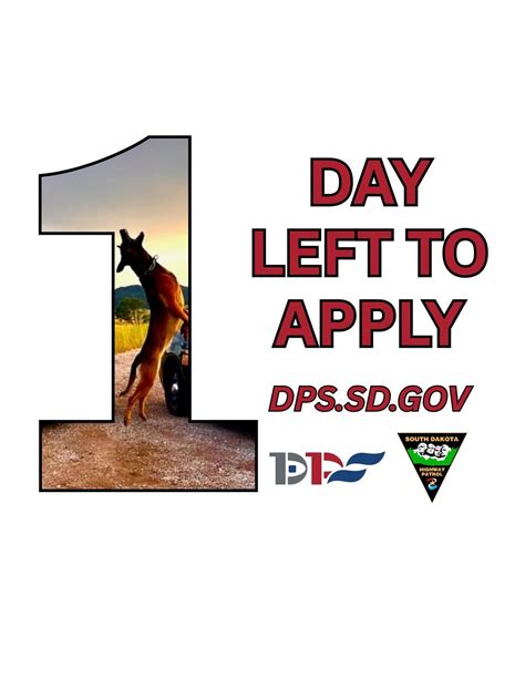 1 DAY LEFT! This is it —... - South Dakota Highway Patrol | Facebook
