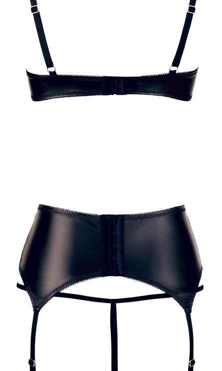 Cottelli Lingerie Set In Powernet En Wetlook Met Open Kruis Coco Lamar
