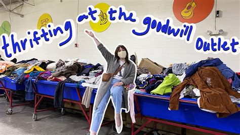 Come Thrift Shopping At The Goodwill Outlet With Me Try On Haul