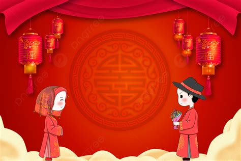 Chinese Traditional Wedding Knot Wedding Background Design Template ...