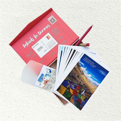 postcard box nature pack  travel box  stamps daakroom