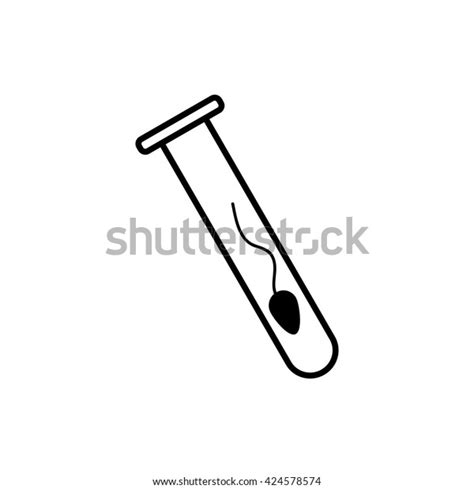 Sperm Test Tube Icon Stock Vector Royalty Free 424578574 Shutterstock