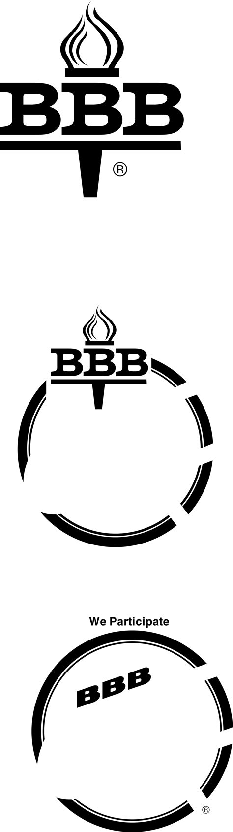 bbb logo black  white  business bureau
