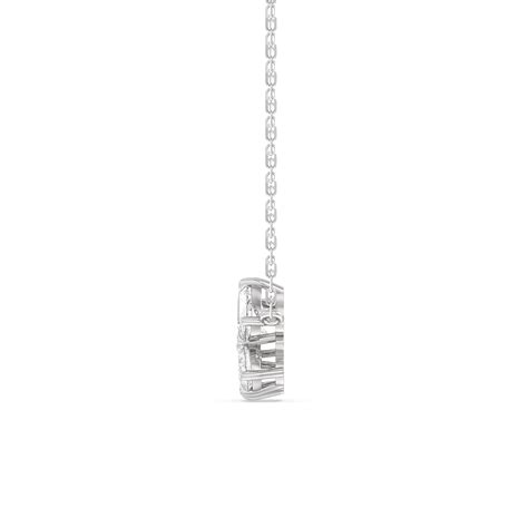 Brilliant Cluster Diamond Necklace With Clarity