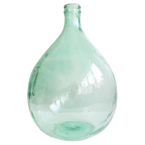 Green Demijohn Glass Wine Bottle France 1950s For Sale At 1stdibs