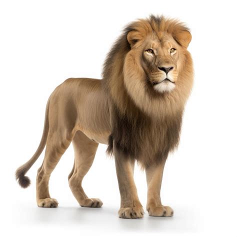 A lion with a white background | Premium AI-generated image