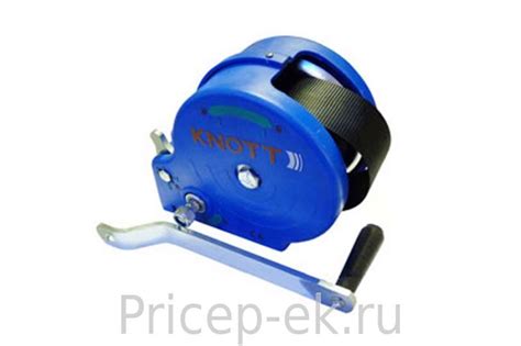 Лебедка ручная KNOTT (Autoflex) 900 кг (с плоским фалом 50 мм)