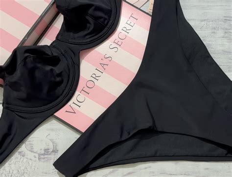 Victoria S Secret Swim Wicked Brazillian Bottom Bikini Set Black Ebay