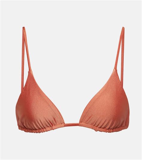 Top De Bikini Triangular Via En Rojo Jade Swim Mytheresa