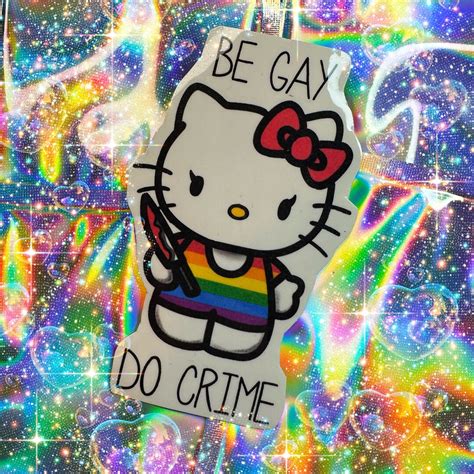 Be Gay Do Crime Sticker Etsy