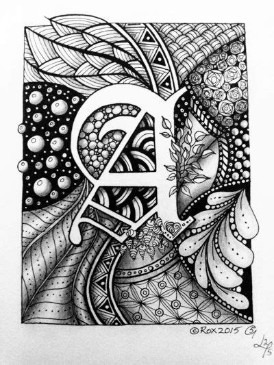 Zentangle Letters Monogram Art Doodle Art Letters Lettering A Nbkomputer