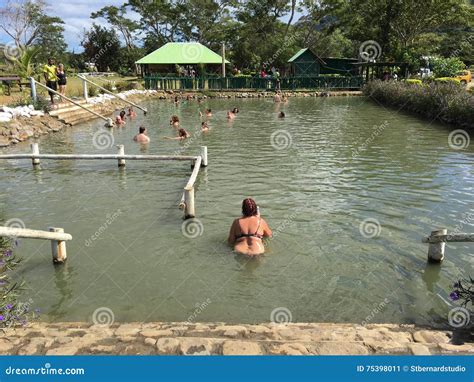 Sabeto Mud Pool Hot Spring With Visitor Crowd Nearby Nadi Fiji Editorial Photo Image Of