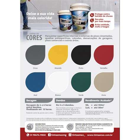 Cor De Tintas Para Piso - Tinta Piso Premium Cores Balde 18L | Tintas Max