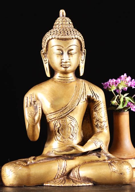 Brass Vitarka Mudra Buddha Statue Bs Z Lotus Sculpture