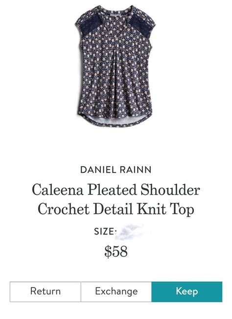 Daniel Rainn Caleena Pleated Shoulder Crochet Detail Knit Top Dress Up