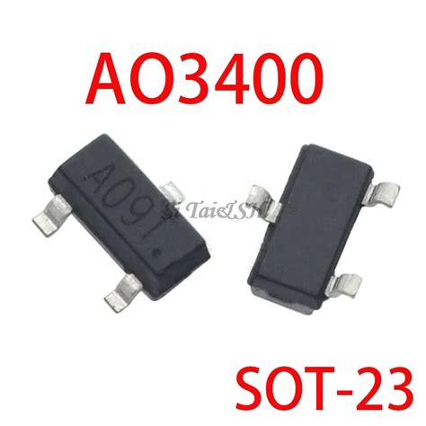 50pcs AO3400 AO3400A marking: A09T SOT23 N channel MOSFET New Original ...