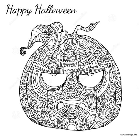 Coloriage Halloween Adulte Zen Citrouille Dessin Halloween Adulte